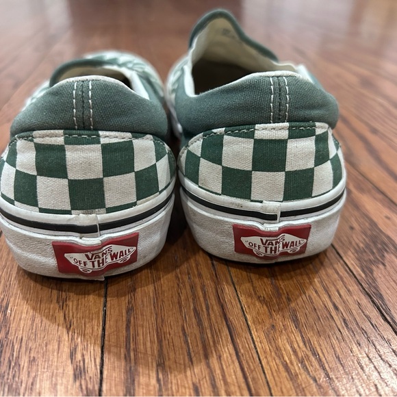 Vans Slip-On Green Checkered Sneakers - Picture 7 of 8